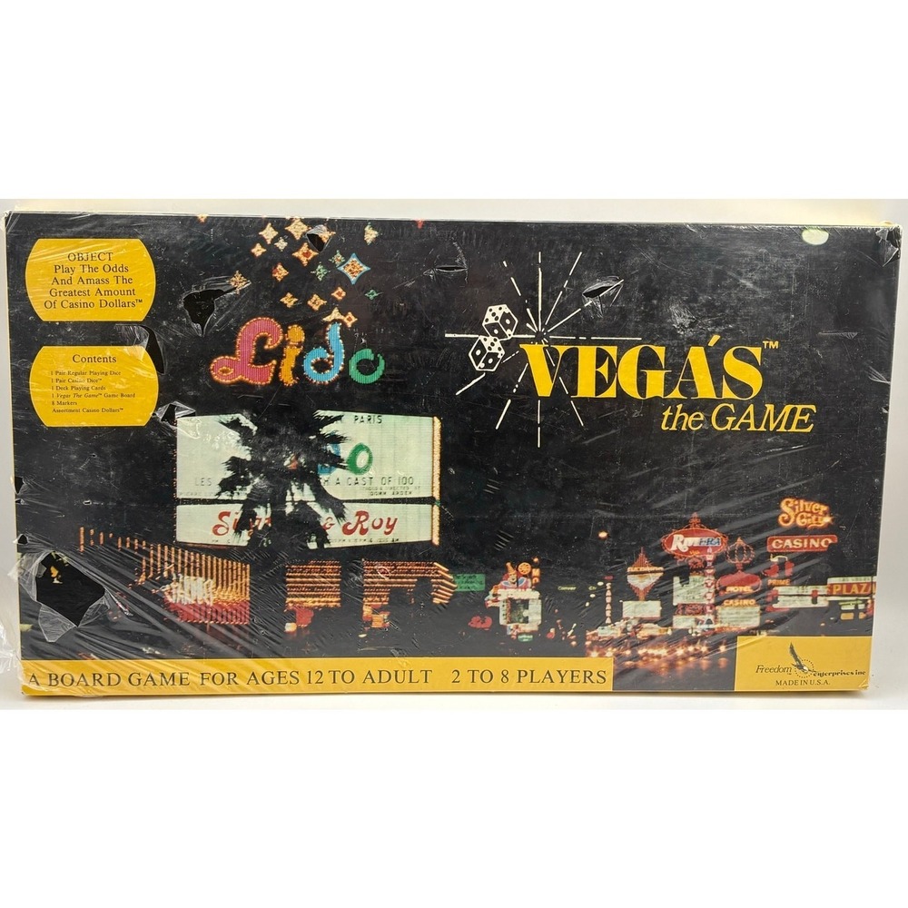 Vegas The Game‎ Board Game Vintage 1981 Sealed Freedom Enterprises